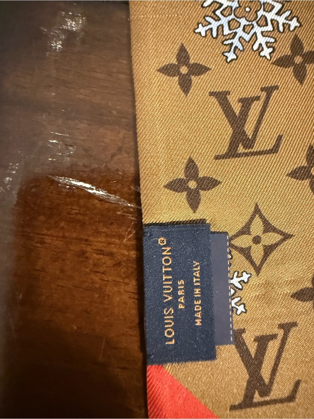 Louis Vuitton Blue Holiday Twilly Scarf - Picture 4 of 5